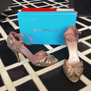 Jean-Michel Cazabat metallic 4" heel size 37